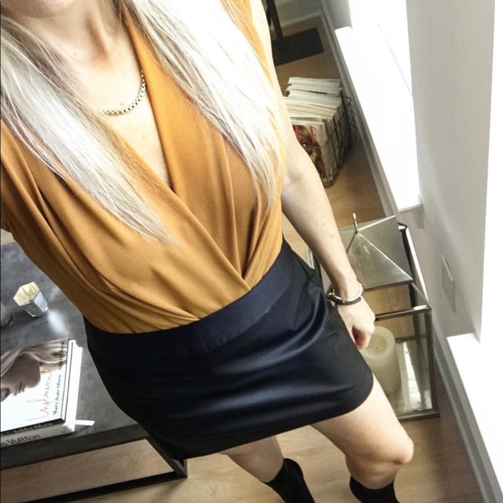 Express black faux/vegan leather skirt size 5/6